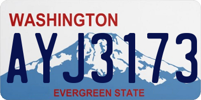 WA license plate AYJ3173