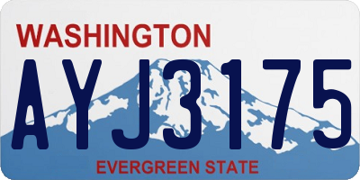 WA license plate AYJ3175
