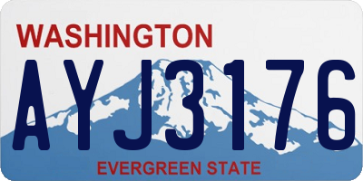 WA license plate AYJ3176