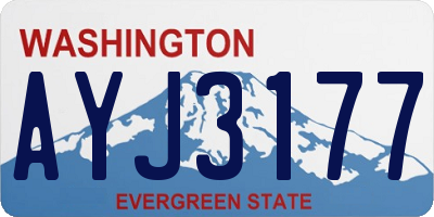 WA license plate AYJ3177