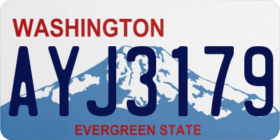 WA license plate AYJ3179