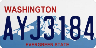 WA license plate AYJ3184