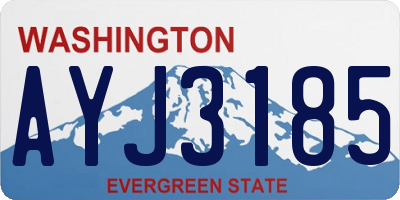 WA license plate AYJ3185