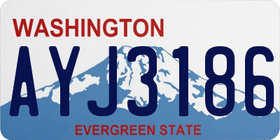 WA license plate AYJ3186