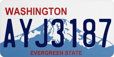 WA license plate AYJ3187