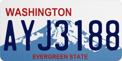 WA license plate AYJ3188