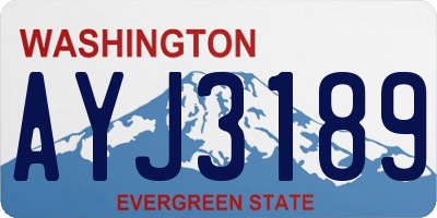 WA license plate AYJ3189