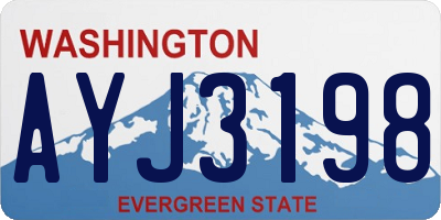 WA license plate AYJ3198