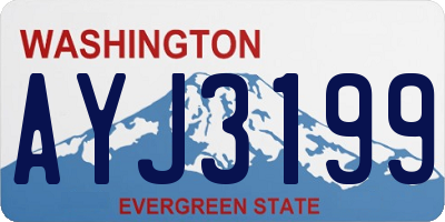 WA license plate AYJ3199