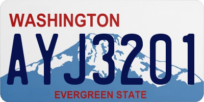 WA license plate AYJ3201