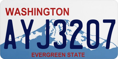 WA license plate AYJ3207