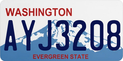 WA license plate AYJ3208