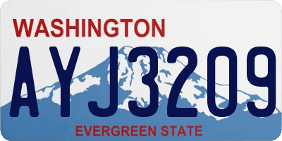 WA license plate AYJ3209