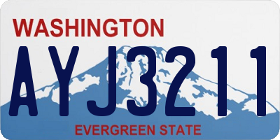 WA license plate AYJ3211