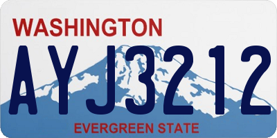 WA license plate AYJ3212