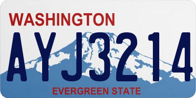 WA license plate AYJ3214