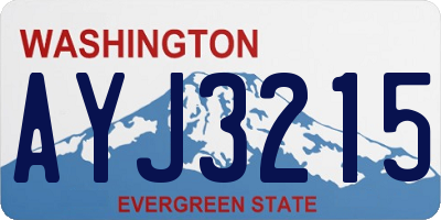 WA license plate AYJ3215