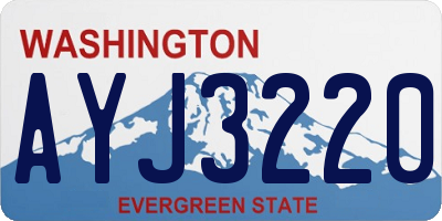 WA license plate AYJ3220