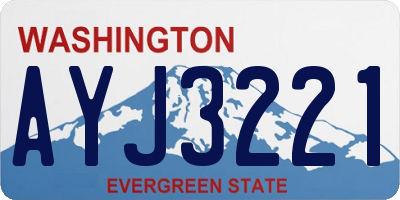 WA license plate AYJ3221