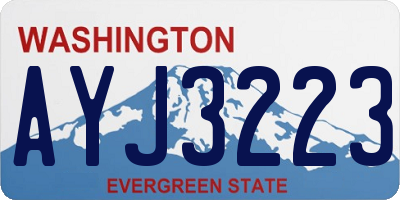 WA license plate AYJ3223