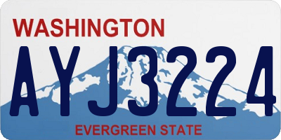 WA license plate AYJ3224