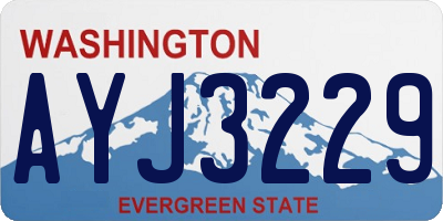 WA license plate AYJ3229