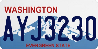WA license plate AYJ3230