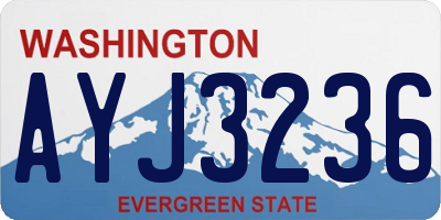 WA license plate AYJ3236