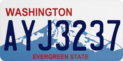 WA license plate AYJ3237
