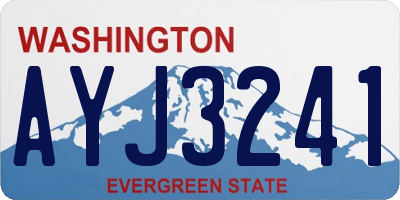 WA license plate AYJ3241