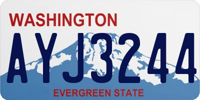 WA license plate AYJ3244