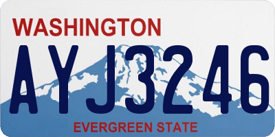 WA license plate AYJ3246