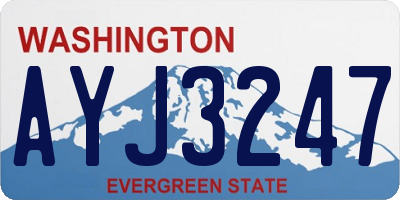 WA license plate AYJ3247