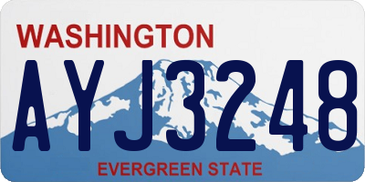WA license plate AYJ3248