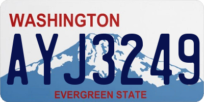 WA license plate AYJ3249