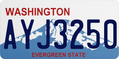 WA license plate AYJ3250