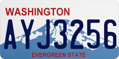 WA license plate AYJ3256