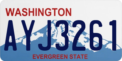 WA license plate AYJ3261