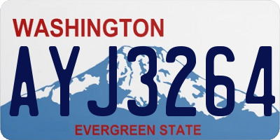 WA license plate AYJ3264