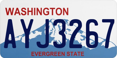 WA license plate AYJ3267