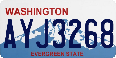 WA license plate AYJ3268