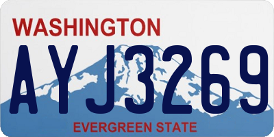 WA license plate AYJ3269