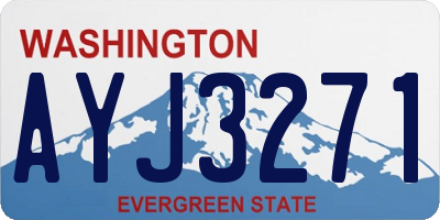 WA license plate AYJ3271