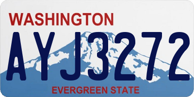 WA license plate AYJ3272