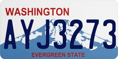 WA license plate AYJ3273