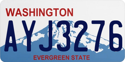 WA license plate AYJ3276