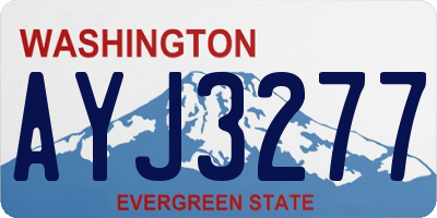 WA license plate AYJ3277