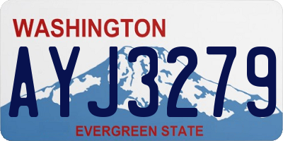 WA license plate AYJ3279