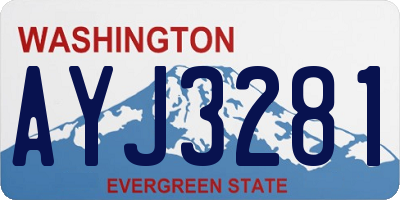 WA license plate AYJ3281