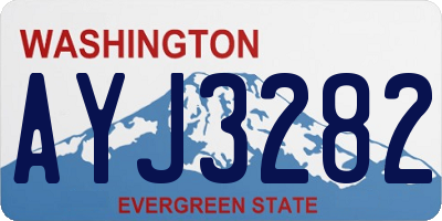 WA license plate AYJ3282